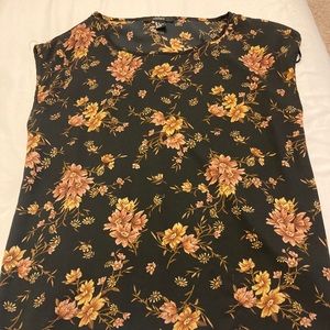 Black Floral Blouse